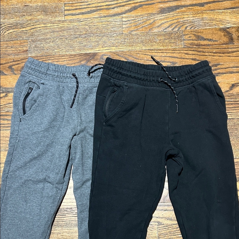 Kids Jogger Pants - Zip Pocket Black and Gray - Picture 2 of 6